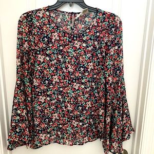 Bell Sleeve Floral Top